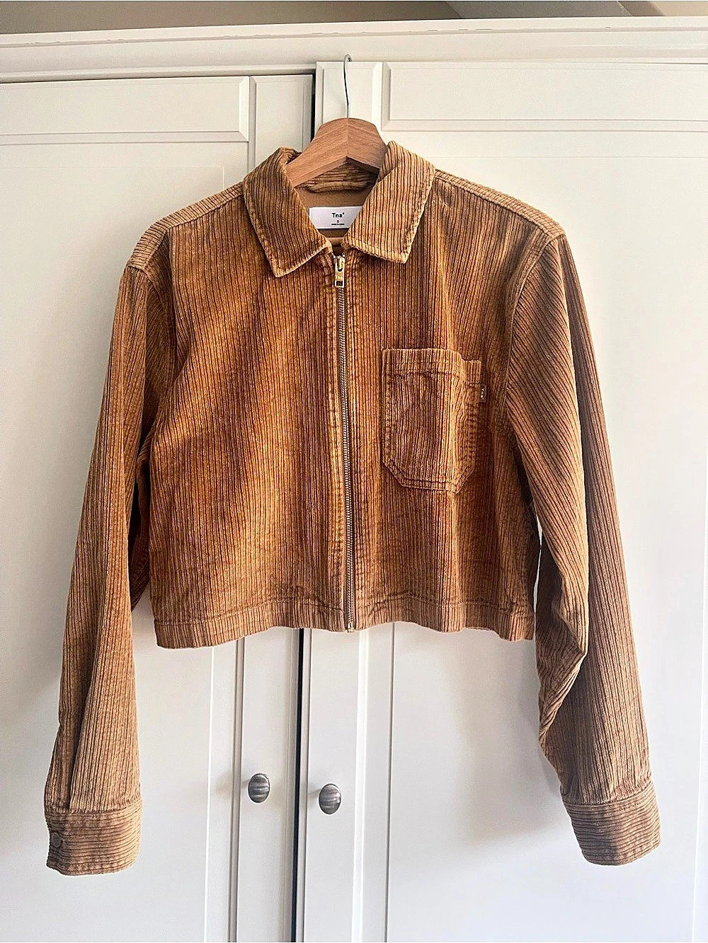 Tna Dixon Jacket Cropped Utility Jacket in Brown